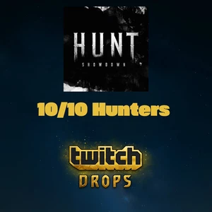 HUNT: Showdown 10/10 HUNTERS + 33 SKINS + 11 CHARMS + 169 CRATES + 8250 EP - Foto 1 di 1