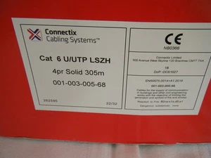 Connectix/CCS Cat6 UTP LSZH 305m Orange Cable RRP £190 - Photo 1/8