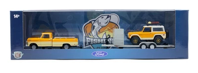 1969 Ford F-100 & 1971 Bronco M2 Machines 1:64 Scale Auto Haulers Release 85 - Image 1 of 2