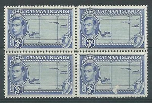 CAYMAN ILDS, KGV1, 3d SG 121a MNH BLOCK 4, CAT £12+ - Bild 1 von 1