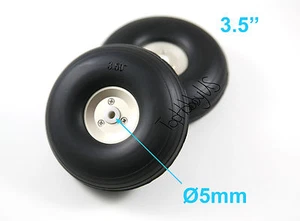 1 par de ruedas de PU de avión de radiocontrol ligero de 3,5", buje de aleación de aluminio VENDEDOR/ENVÍO DE EE. UU. - Imagen 1 de 1