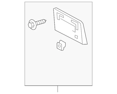 Genuine Lexus License Bracket 52114-33320 - Image 1 of 2