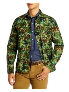 Mashburn X5603 Mens Green Camouflage Waxed Cotton Overshirt Jacket Size XL - Picture 1 of 5