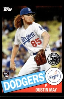 2020 Topps 1985 35th Anniversary BLACK /299 Dustin May #85-57 R27 - Image 1 of 2