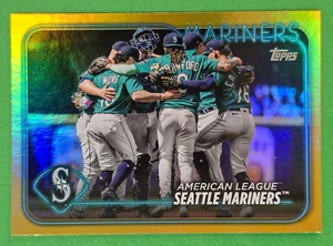 2024 Topps Serie 1 #241 Seattle Mariners Lámina de Oro Paralelo - Imagen 1 de 2