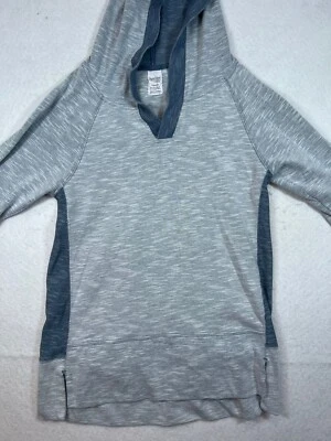 Top pulóver azul con capucha manga larga talla S Danskin Now para mujer Foto 1 de 4