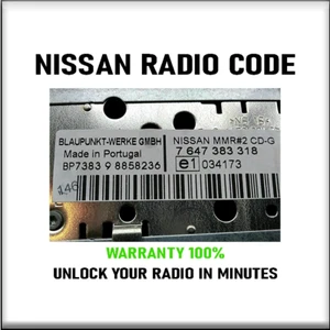 NISSAN RADIO CODES CONNECT DAEWOO CLARION BLAUPUNKT 48 UNLOCK STEREO PIN SERVICE - Picture 1 of 6