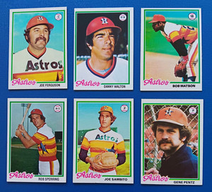 Vintage Baseball Cards From 1976 & 1978 Houston Astros Team 24 Cards Total