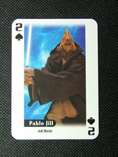 1 x playing card Star Wars Heroes Pablo Jill Jedi Master 2 Spades