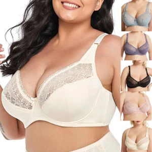 Slightly Padded Plus Size Brassiere Womens Bras Push Up Bra Busty Sexy Lingerie - Picture 1 of 39