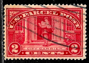 HICK GIRL- USED U.S. STAMP SC#Q2 1912 PARCEL POST CITY CARRIER E351 - Picture 1 of 2
