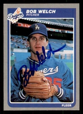 1985 Fleer Baseball #388 Bob Welch Signed Autograph (no COA) - Image 1 of 2