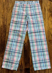 Vineyard Vines Multicolor Plaid Pants Preppy Classic sz 16 - Picture 1 of 5