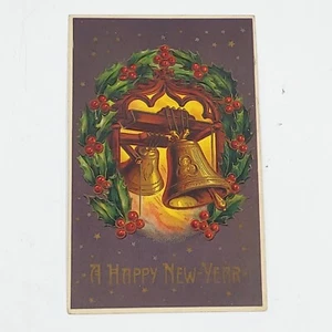 Antique German Christmas / New Years Holiday Embossed Postcard Early 1900s - Picture 1 of 3