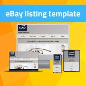 eBay Template - Responsive Professional Braun - Mobil Optimiert + Editor - Bild 1 von 6