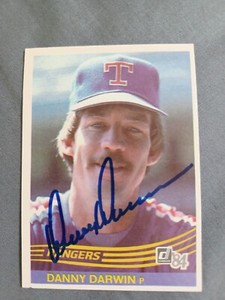 DANNY DARWIN 1984 Donruss # 544 autographed signed card RANGERS 84 AUTO