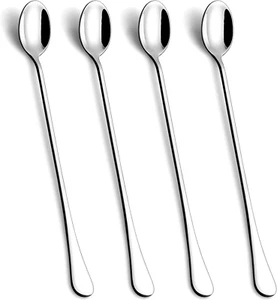 9.5-Inch Long Spoon for Stirring, Ice Cream, Coffee, Cocktail, Stainless Steel L - Picture 1 of 12