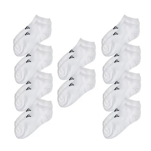 10-Pack Xtreme Sport Athletic No Show Socks Girls S (4-6) White Polyester Solid - Picture 1 of 3