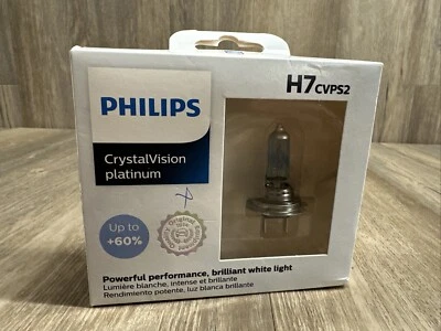 2x- Bombillas de lámpara PHILIPS Crystal Vision Platinum H7 55W Foto 1 de 4