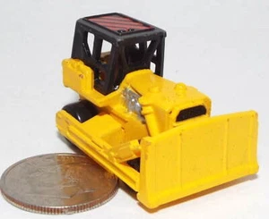 Small Micro Machine Bulldozer Construction Vehicle in Yellow & Black - Picture 1 of 3
