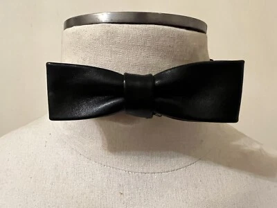 DSQUARED² RARO PAJARITA DE CUERO NEGRO SEDA PAPILLON TALLA ÚNICA AJUSTABLE UNISEX Foto 1 de 4