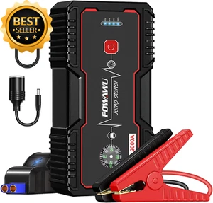 20800mAh 2000A Portable Waterproof Car Jump Starter Pack USB/DC 12V LED Light - Picture 1 of 12