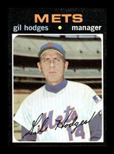 1971 Topps Baseball #183 Gil Hodges HOF COLORED  New York Mets
