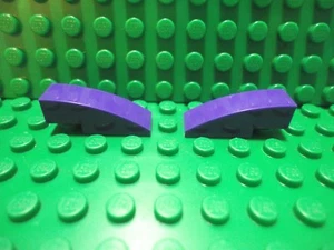 Lego 2 Viola Scuro 3x1 Curvo Liscio Pendenze Blocco Mattoni NUOVO - Foto 1 di 1