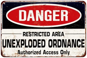 Danger Unexploded Ordnance Vintage Reproduktion Blechschild - Bild 1 von 2