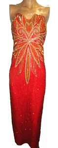 amazing unbranded vintage women sequence silk sexy dress size S Small sexy - Picture 1 of 5