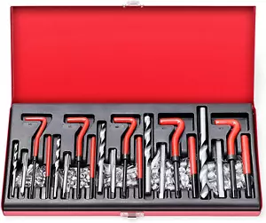 Metric Helicoil Thread Repair Kit: 131-Piece Heli Coil HSS Drills Inserts Taps & - Picture 1 of 8