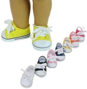 Assorted Canvas Low-Top Sneakers Tennis Shoes fit 18" American Girl Doll - Picture 1 of 16