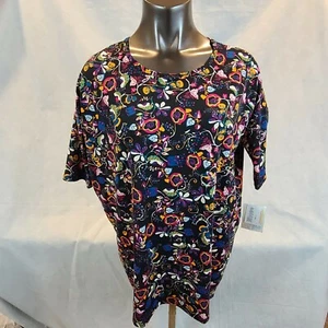 Neu LuLaRoe XL Damen Irma Hoch Niedrig Blumenmuster Farbe Hemd - Bild 1 von 5