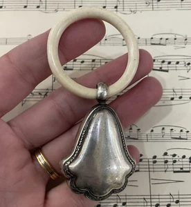 Antique French Art Nouveau Silver Plated Baby Rattle c1900 - Picture 1 of 5