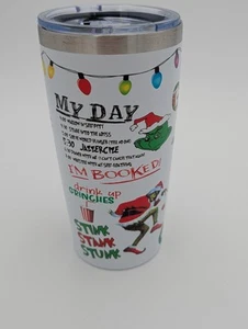 The Grinch Tumbler 20oz Stainless Steel Insulated Travel Mug Cup Lid NEW - Picture 1 of 10