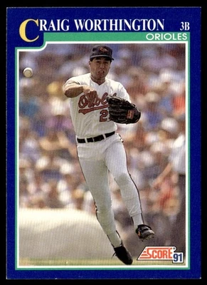 1991 Score Craig Worthington Baltimore Orioles #503 - Image 1 of 2