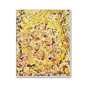 Lienzo enmarcado impresión giclee arte sustancia brillante por Jackson Pollock 24"x32" - Imagen 1 de 7