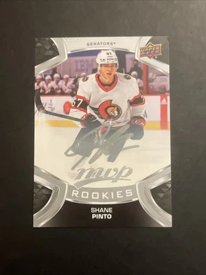 Shane Pinto Silver Auto Script Parallel Rookies #236 - 2021-22 Upper Deck MVP - Image 1 of 2