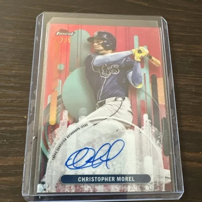 2025 Topps Finest - Finest Autographs Christopher Morel #FA-CMOR Red 2/5(AU) - Image 1 of 3