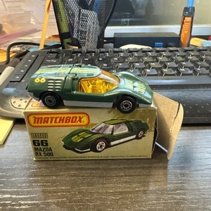 MATCHBOX SUPERFAST 1971 #66 Mazda RX500 - Dark Green/Amber -Hong Kong Base - Picture 1 of 20