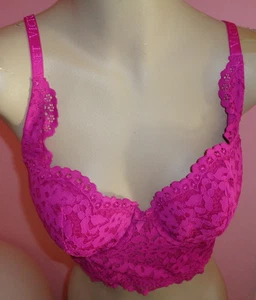 34DD Victoria's Secret BH dunkelrosa Spitze gefüttert Halb Body von Victoria - Bild 1 von 3