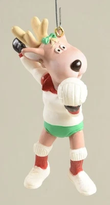 Vintage Hallmark Ornament  Cupid Football 6th in Reindeer Champs Series - Image 1 of 4