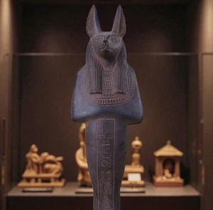 Antigüedades egipcias raras de antigua estatua faraónica del dios egipcio Anubis a.C. - Imagen 1 de 8