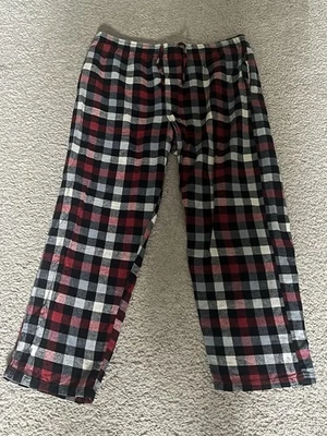 Pantalones de pijama a cuadros para hombre rojo negro gris franela algodón talla XL (40-42) Foto 1 de 3