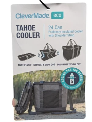 CleverMade Eco - Tahoe Soft Sided Collapsible 24 Can Insulated Cooler - Image 1 of 4