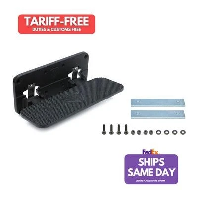 Carr 190001, One Black Aluminum Mega Step Flat Mount Black Powder Coat Performan - Image 1 of 4