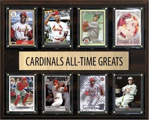 St Louis Cardinals All Time Greats Legends Plaque 8 Cards Albert Pujols Musial M - Picture 1 of 4
