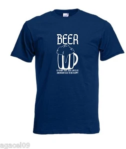 BEER IS PROOF ... FUNNY SLOGAN MEN T-SHIRT SIZE FROM S TO XXXL GIFT - Picture 1 of 4