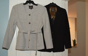 J.Crew Mario Bellucci Italy LOT of 2 Gray & Black Wool/blend Blazer jackets 4 - Picture 1 of 18