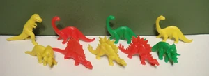 Lot of 9 Unbranded Plastic Toy Prehistoric Dinosaurs For A Caveman Playset - Picture 1 of 18